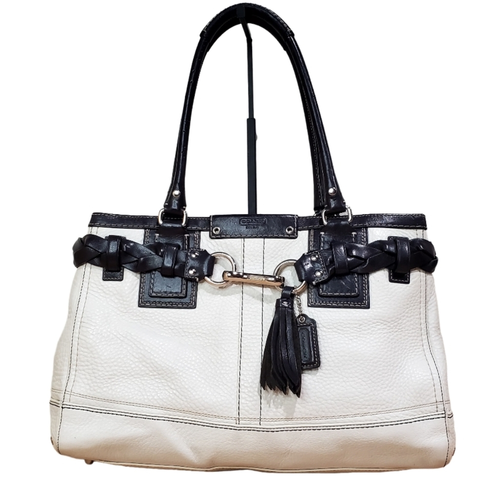 Coach Hamilton Beige | Handles, Belt & Trim Are Black